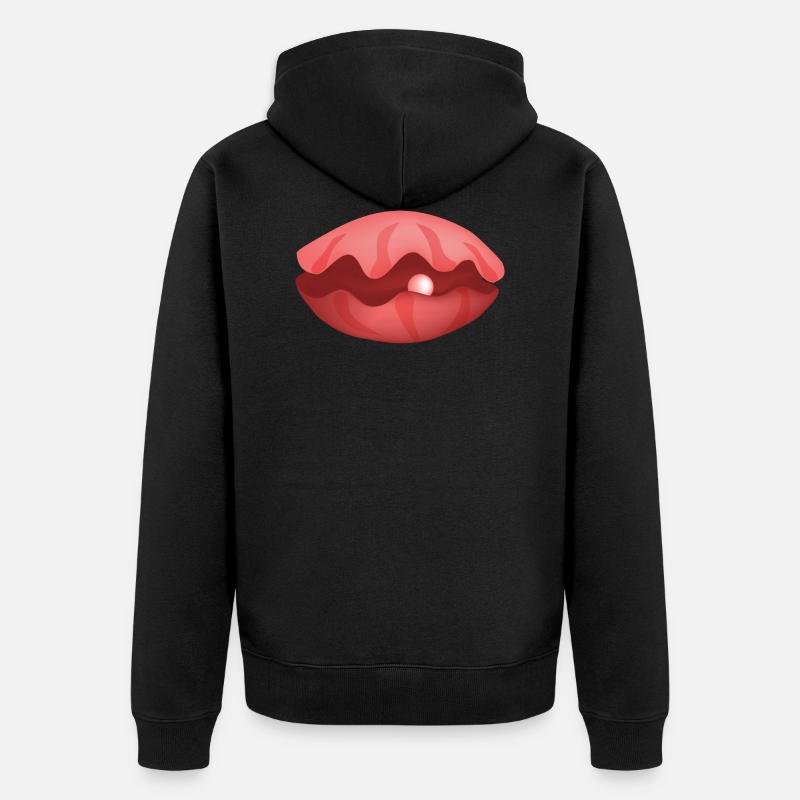 Pearl Shell - Perle Coquille - Veste à capuche bio Premium Unisexe - noir