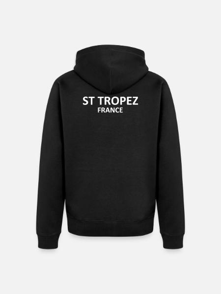 Saint Tropez - France - Cote d’Azur - Veste à capuche bio Premium Unisexe - noir