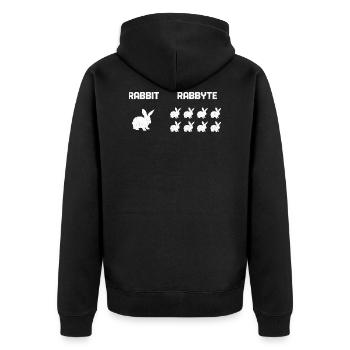 Cybersecurity Engineer Helpdesk Support Funny - Unisex Premium Organic Zip Hoodie - black - Back - Nico (187cm)