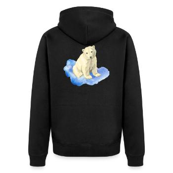 ours polaire - Veste à capuche bio Premium Unisexe - noir - Dos - Nico (187cm)