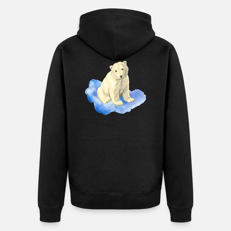 ours polaire - Veste à capuche bio Premium Unisexe - noir