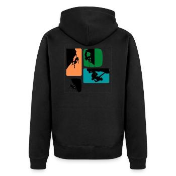 Climbing - Veste à capuche bio Premium Unisexe - noir - Dos - Nico (187cm)