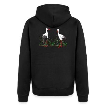 Cigognes - Veste à capuche bio Premium Unisexe - noir - Dos - Nico (187cm)