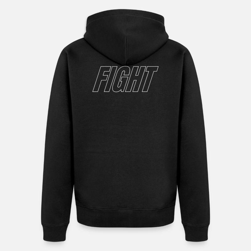 FIGHT - Veste à capuche bio Premium Unisexe - noir