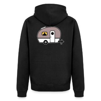 Caravane caravane Camping Camping Camper - Veste à capuche bio Premium Unisexe - noir - Dos - Nico (187cm)