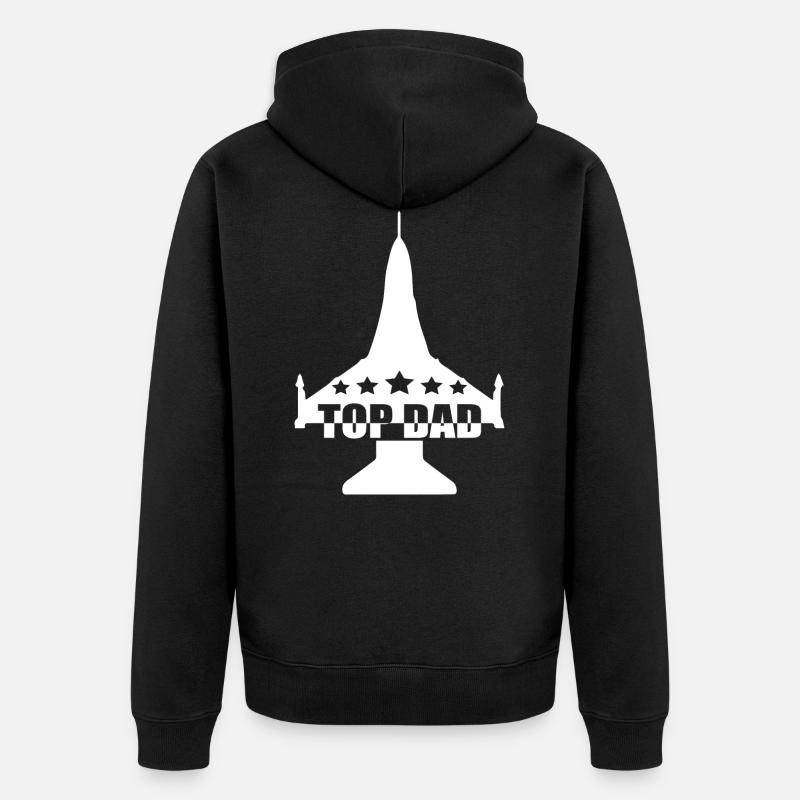 TOP DAD - Unisex Premium Bio Zip Hoodie - Schwarz