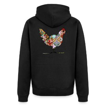 Poule - Veste à capuche bio Premium Unisexe - noir - Dos - Nico (187cm)