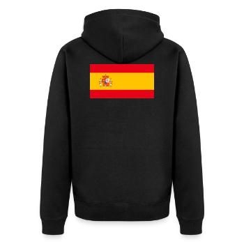 Drapeau d’Espagne, vive Espagne - Veste à capuche bio Premium Unisexe - noir - Dos - Nico (187cm)