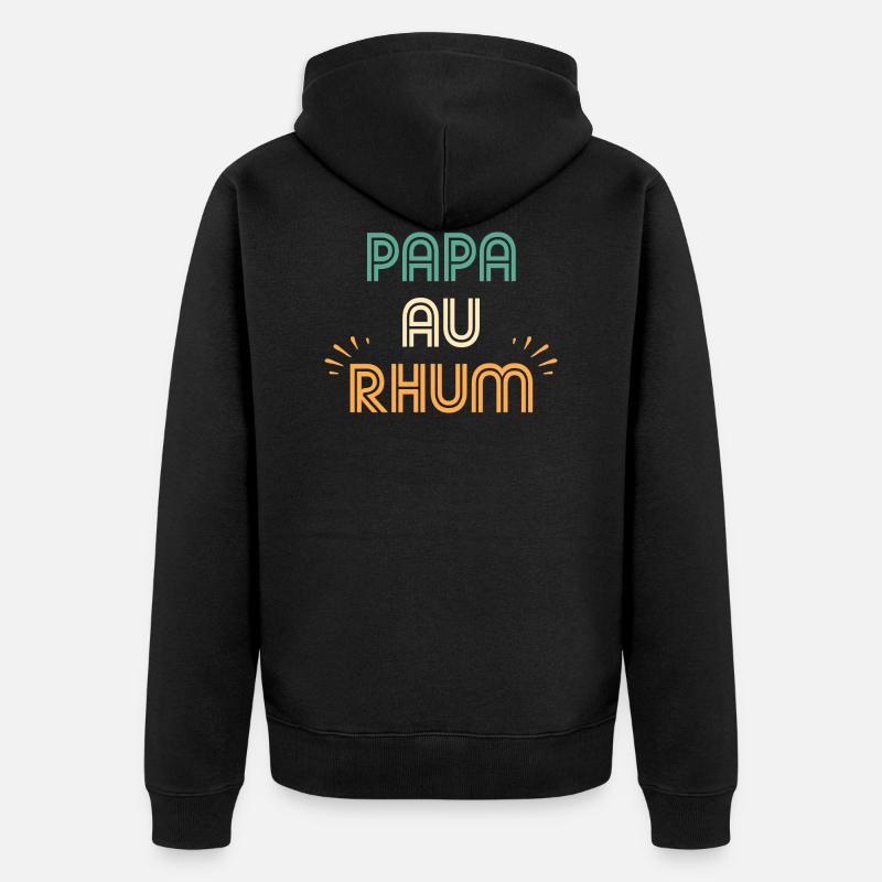 Papa au rhum - Veste à capuche bio Premium Unisexe - noir