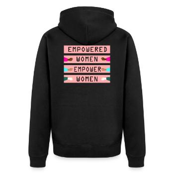 empowered women empower women - Veste à capuche bio Premium Unisexe - noir - Dos - Nico (187cm)