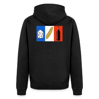 drapeau francais - Veste à capuche bio Premium Unisexe - noir - Dos - Nico (187cm)