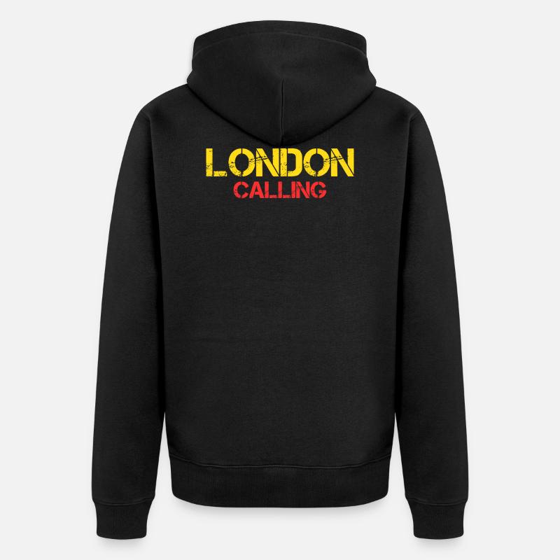 London design - Unisex Premium Bio Zip Hoodie - Schwarz