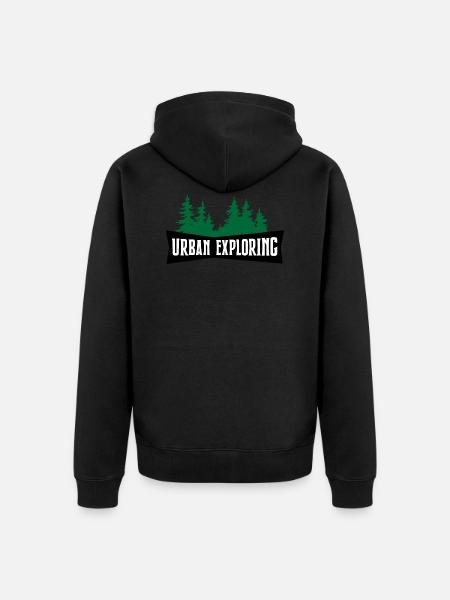 Urban Exploring - Unisex Premium Organic Zip Hoodie - black