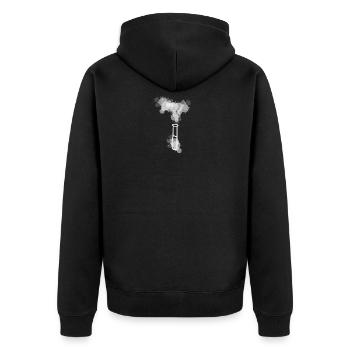 Chemistry Smoke - Unisex Premium Organic Zip Hoodie - black - Back - Nico (187cm)