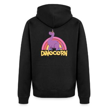 Dino Licorne - Mignon Dinocorne - Veste à capuche bio Premium Unisexe - noir - Dos - Nico (187cm)