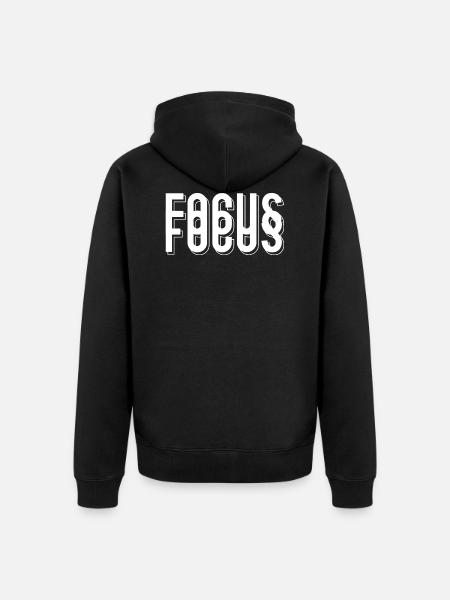 Focus - focus - Unisex Premium Organic Zip Hoodie - black
