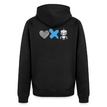 Love death robots - Unisex Premium Organic Zip Hoodie - black - Back - Nico (187cm)