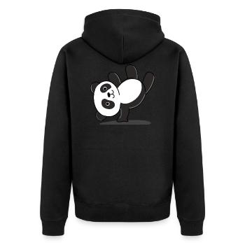 Panda Stand - Veste à capuche bio Premium Unisexe - noir - Dos - Nico (187cm)