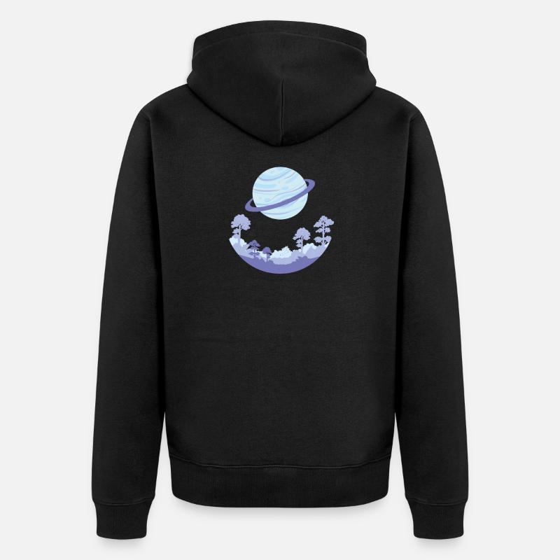 Galaxie Planète - Veste à capuche bio Premium Unisexe - noir