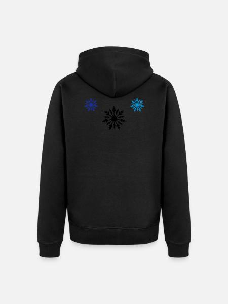 Stars Frost - Unisex Premium Organic Zip Hoodie - black