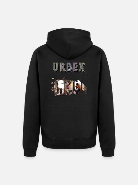 URBEX - Unisex Premium Organic Zip Hoodie - black