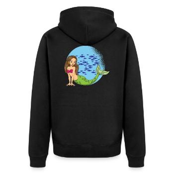 SIRENE by The Manzanita ́s - Unisex Premium Organic Zip Hoodie - black - Back - Nico (187cm)