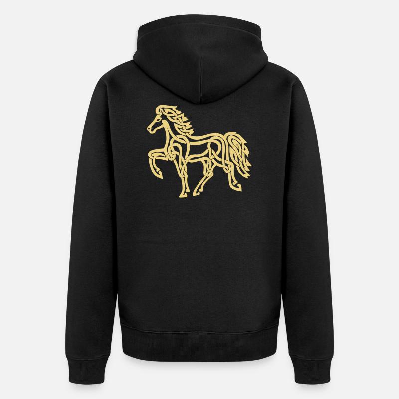 Celtic Tölter - Unisex Premium Bio Zip Hoodie - Schwarz