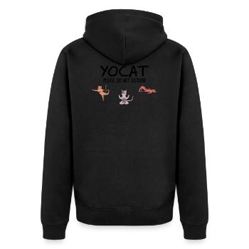 Chats Yoga - Veste à capuche bio Premium Unisexe - noir - Dos - Nico (187cm)