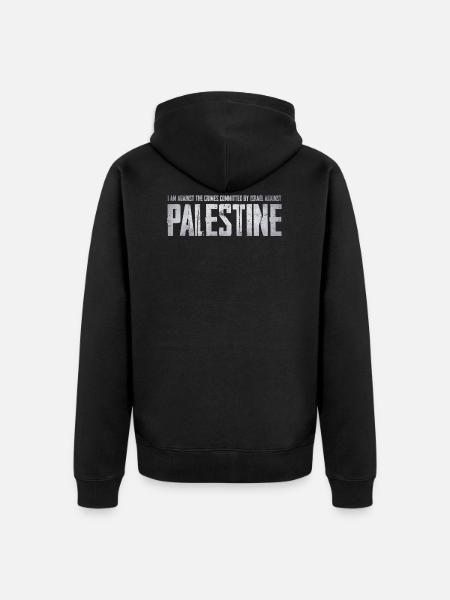 Palestine - Unisex Premium Organic Zip Hoodie - black