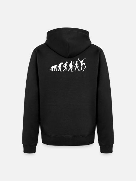 evolution skater skateboard - Unisex Premium Organic Zip Hoodie - black