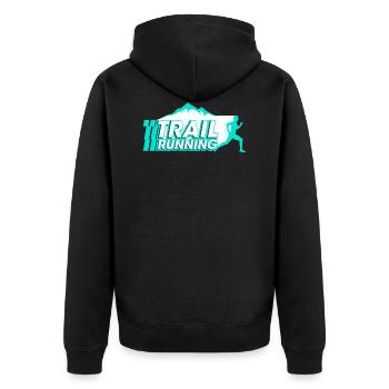 trail running - Veste à capuche bio Premium Unisexe - noir - Dos - Nico (187cm)