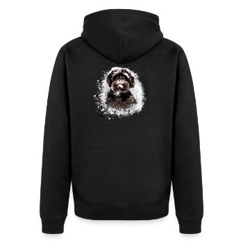 Bolonka Zwetna,maltais, graffiti, chien, maltipoo - Veste à capuche bio Premium Unisexe - noir - Dos - Nico (187cm)
