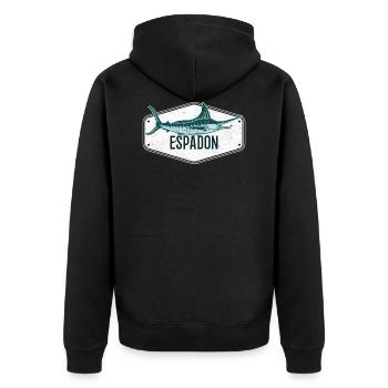 SWORDFISH Gift deep-sea fishing fisherman - Unisex Premium Organic Zip Hoodie - black - Back - Nico (187cm)