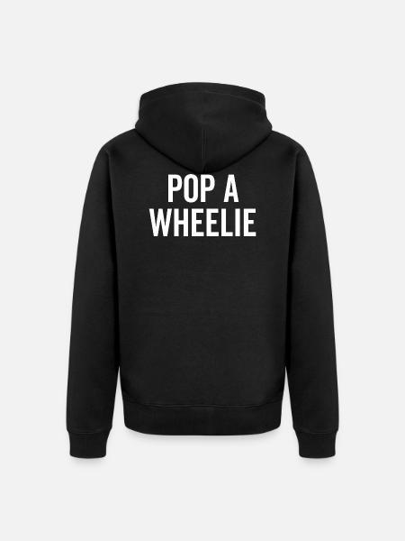 Pop a Wheelie - Unisex Premium Organic Zip Hoodie - black