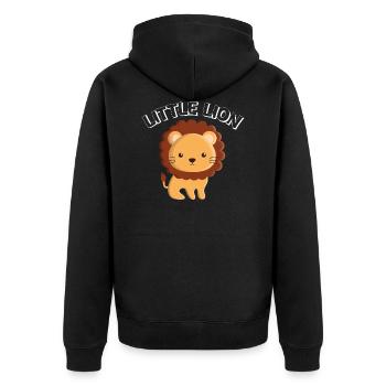 Petit Lion Enfant Cadeau bébé - Veste à capuche bio Premium Unisexe - noir - Dos - Nico (187cm)