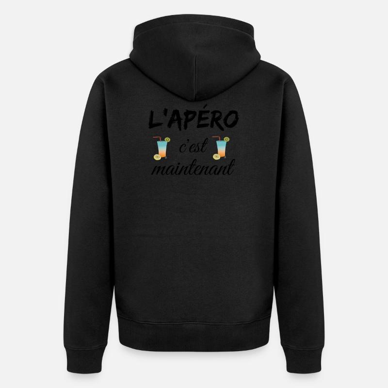 L'apéro c'est maintenant - Veste à capuche bio Premium Unisexe - noir