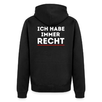 Sachbearbeiter Beamte Verwaltung Büro Job Geschenk - Unisex Premium Bio Zip Hoodie - Schwarz - Hinten - Nico (187cm)
