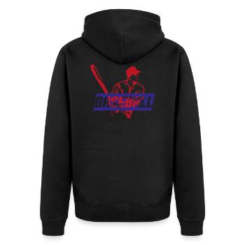 Baseball - Veste à capuche bio Premium Unisexe - noir - Dos - Nico (187cm)