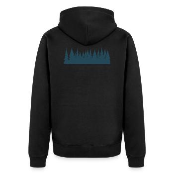 T-Shirt Forêt Paysage forêt arbres horizontal - Veste à capuche bio Premium Unisexe - noir - Dos - Nico (187cm)