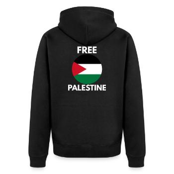 Libérer la Palestine - Veste à capuche bio Premium Unisexe - noir - Dos - Nico (187cm)