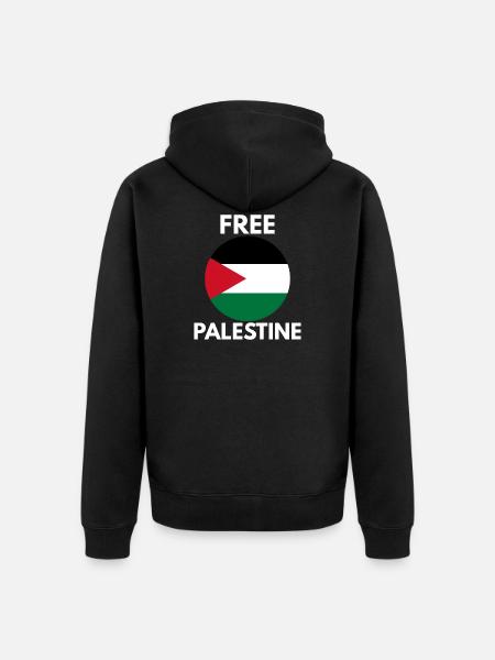 Libérer la Palestine - Veste à capuche bio Premium Unisexe - noir