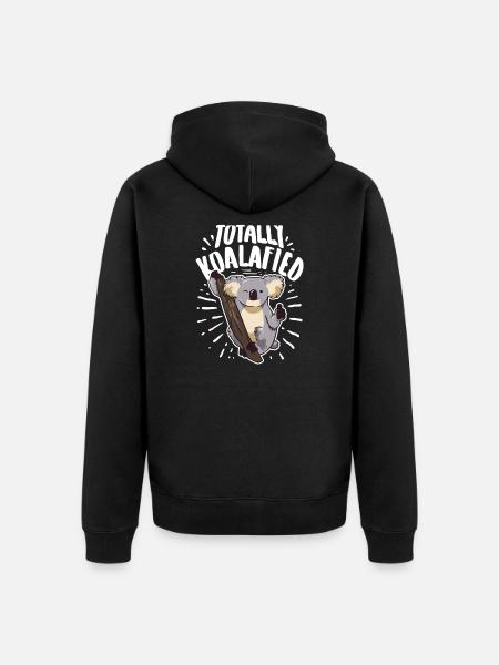 Totally Koalafied - Unisex Premium Organic Zip Hoodie - black