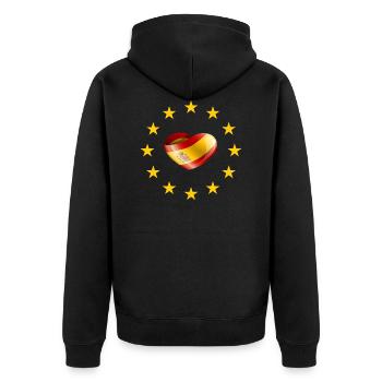 ESPAGNE. Espagne. Royaume d'Espagne - Veste à capuche bio Premium Unisexe - noir - Dos - Nico (187cm)