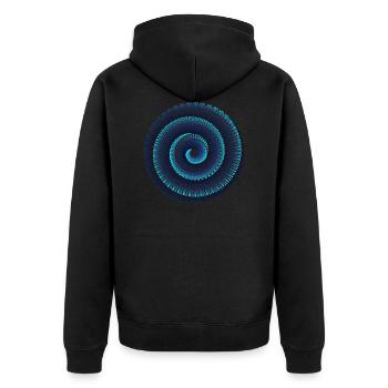 Mandala - Veste à capuche bio Premium Unisexe - noir - Dos - Nico (187cm)