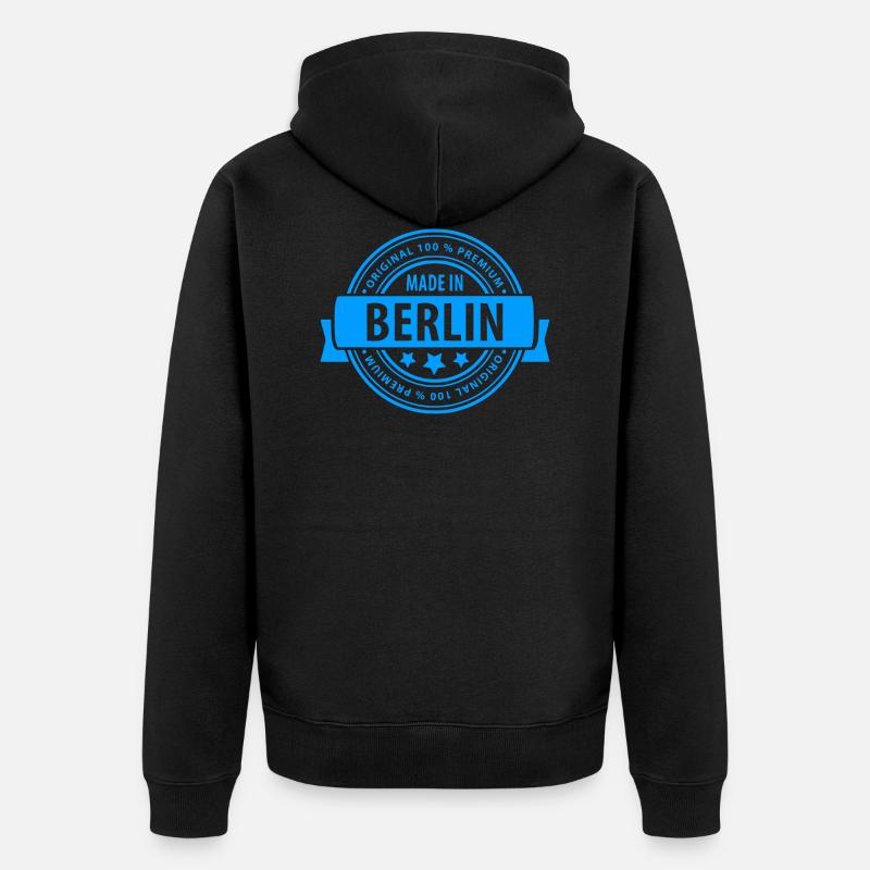 Made In Berlin - Veste à capuche bio Premium Unisexe - noir