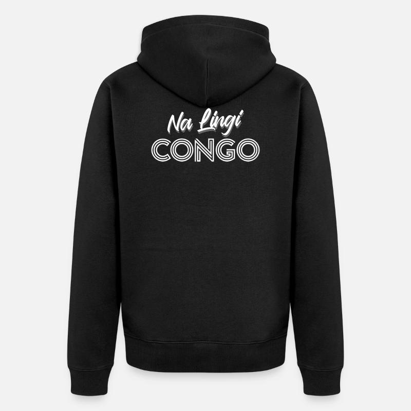 NA LINGI CONGO - Veste à capuche bio Premium Unisexe - noir