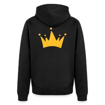 Couronne - Veste à capuche bio Premium Unisexe - noir - Dos - Nico (187cm)