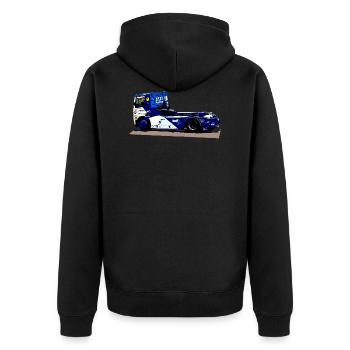 camion - Veste à capuche bio Premium Unisexe - noir - Dos - Nico (187cm)