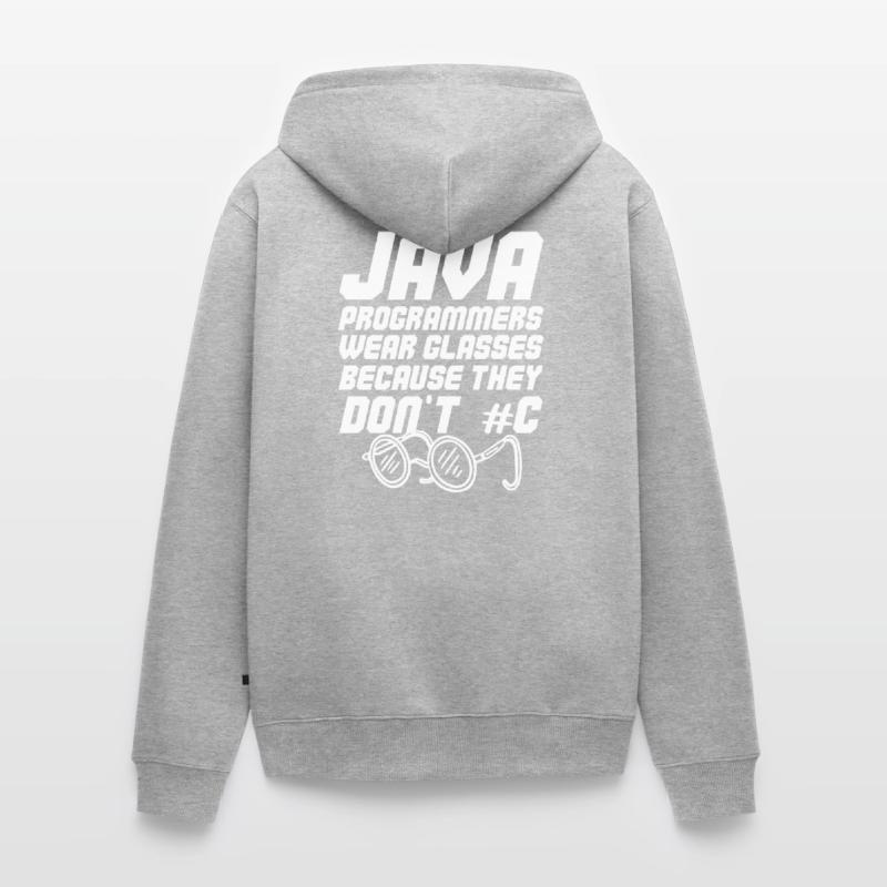 Cooler Java-Programmierer Unisex Premium Bio Zip Hoodie