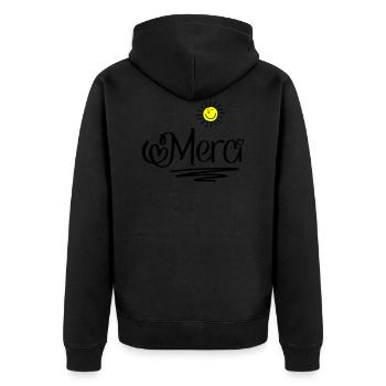 Merci - Veste à capuche bio Premium Unisexe - noir - Dos - Nico (187cm)